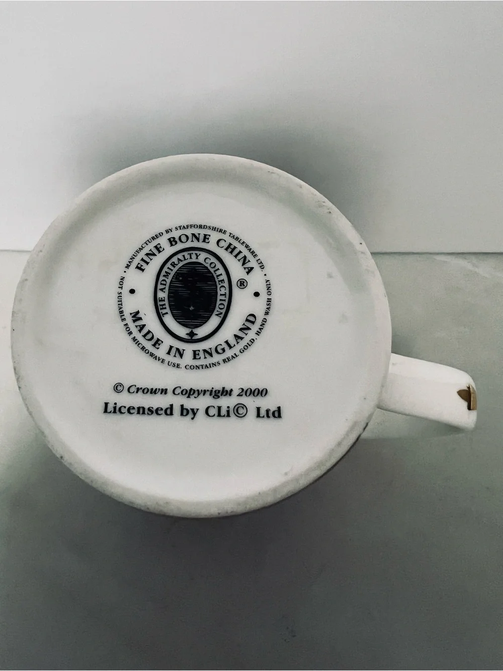 BLAEU Mercator World Map Mug English Fine Bone China VTG Gold Gilt 9 Ounces